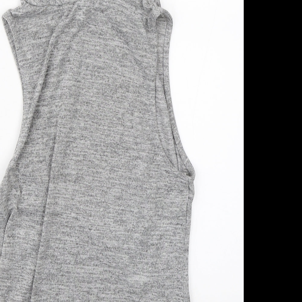 New Look Womens Grey Basic Blouse Size 12