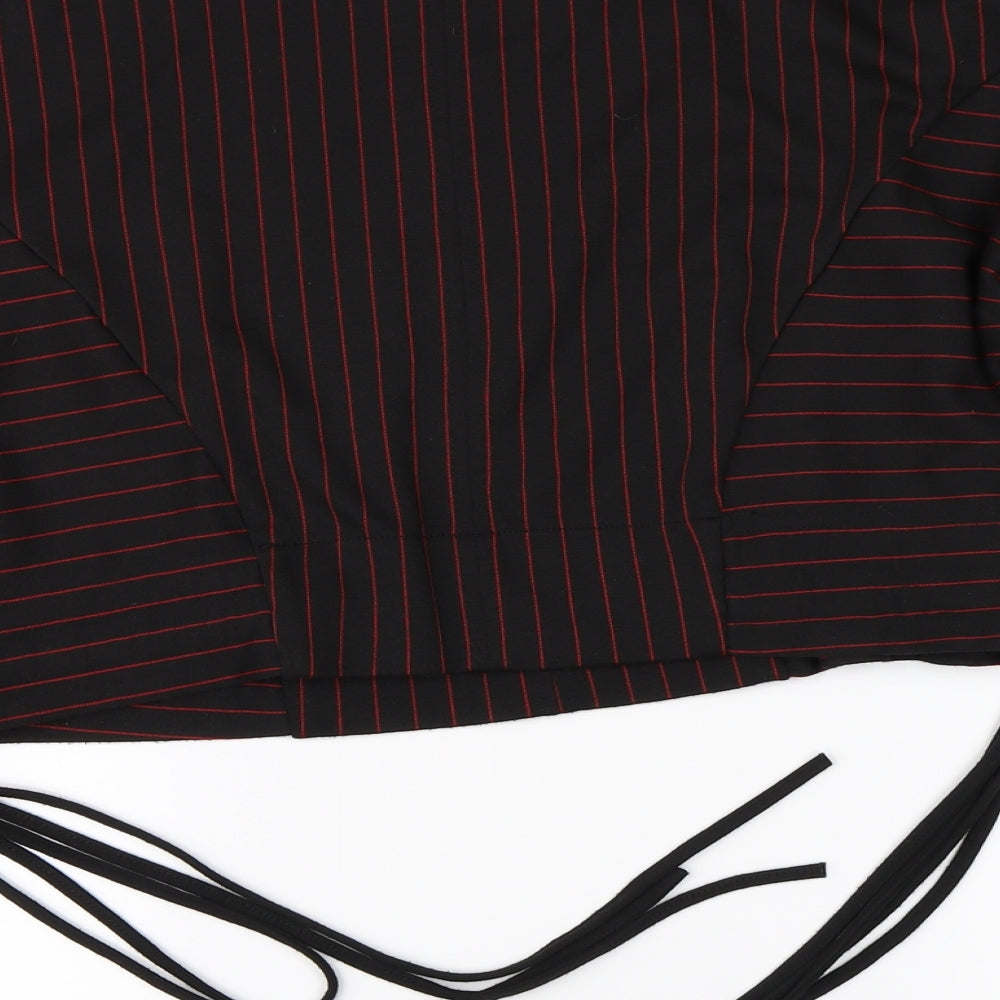 Zara Womens Black Striped Shrug Jumper Size S