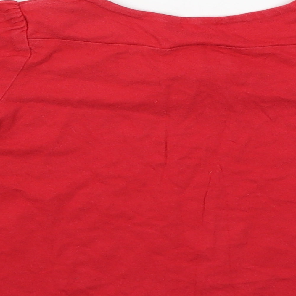 NEXT Girls Red Basic T-Shirt Size 18-24 Months