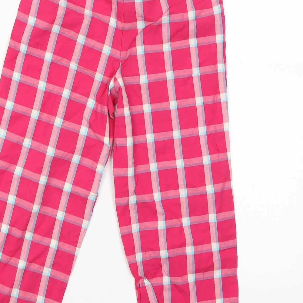 George Girls Pink Check Jogger Trousers Size 5-6 Years