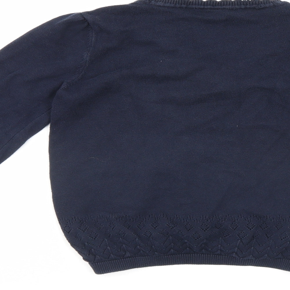 TU Girls Blue Cardigan Jumper Size 9 Years