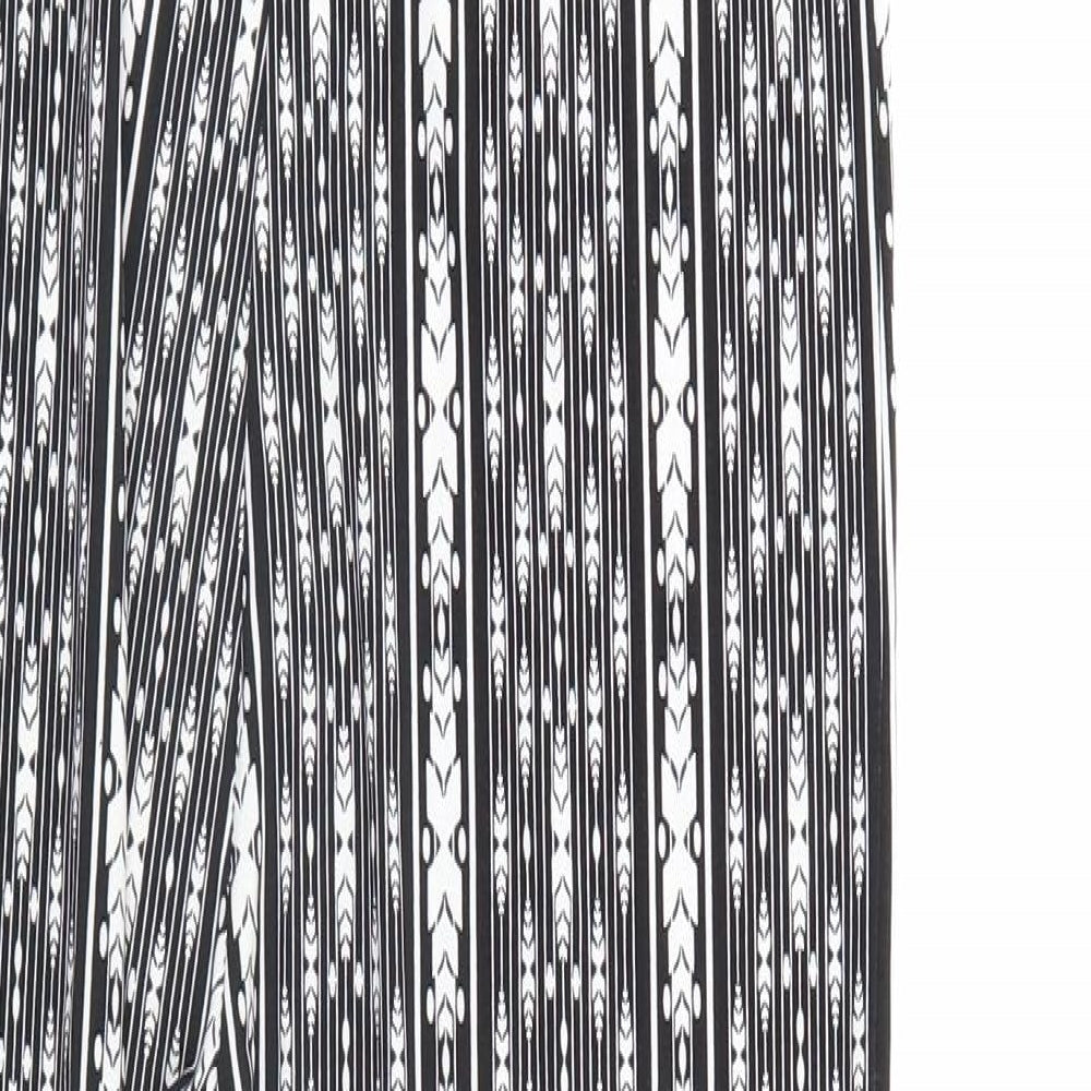 QED London Womens Black Geometric Jumpsuit One-Piece Size 8