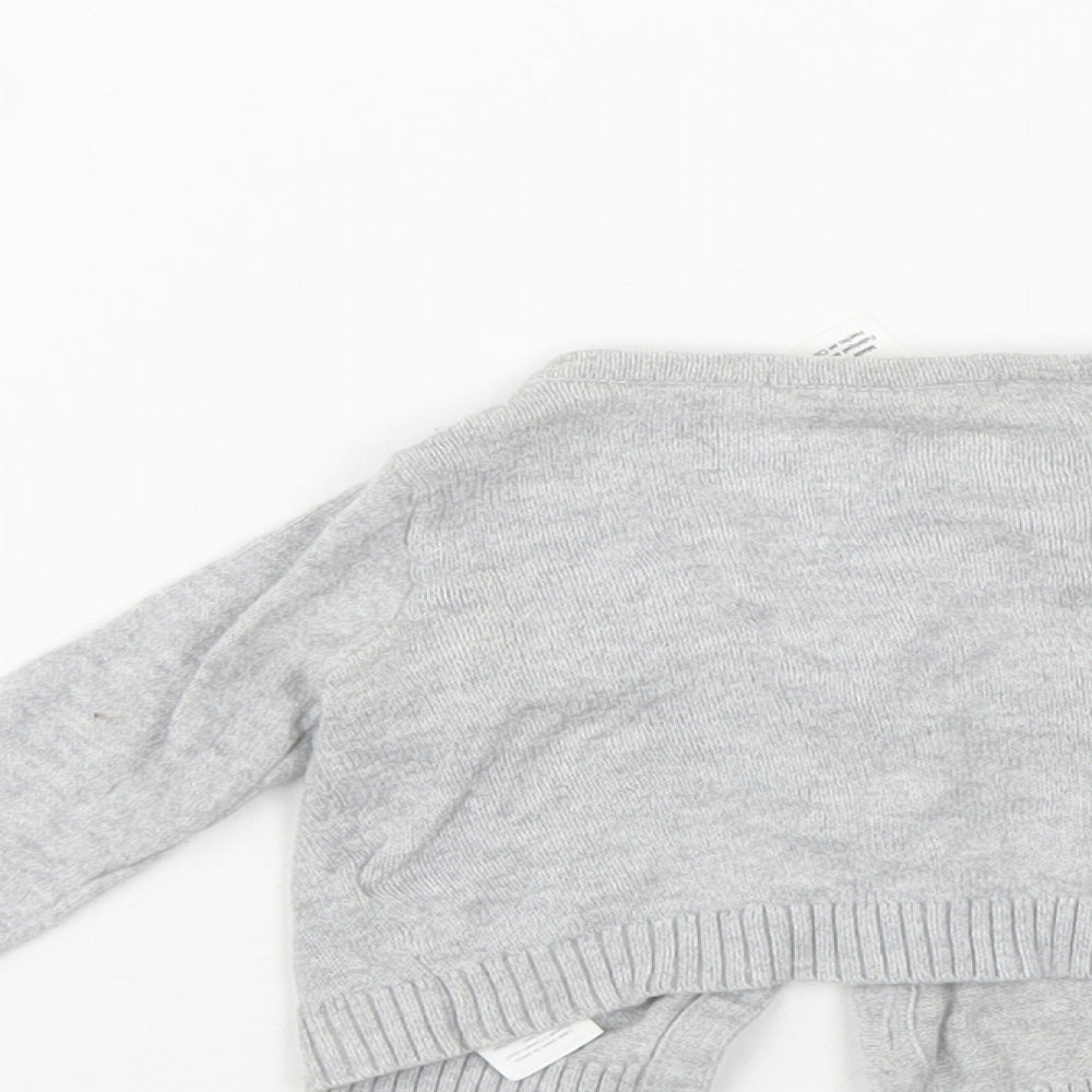 Carters Girls Grey Cardigan Jumper Size 0-3 Months