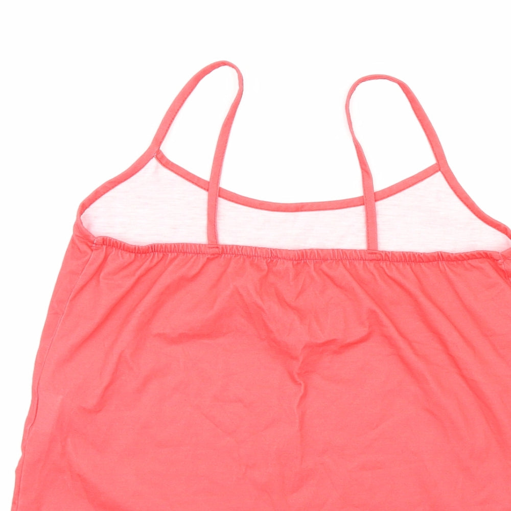 Boohoo Womens Red Basic Tank Size 10