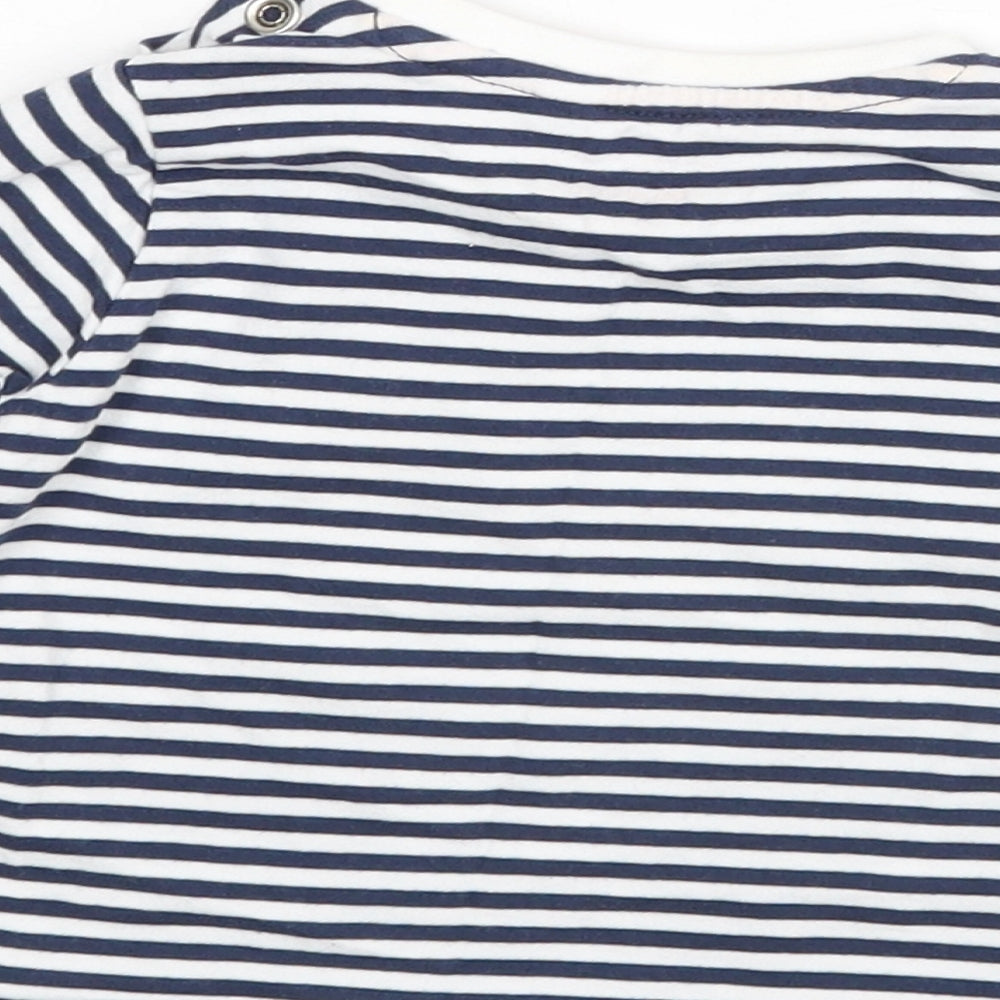 Bluezoo Baby Blue Striped Basic T-Shirt Size 3-6 Months - Dinasour