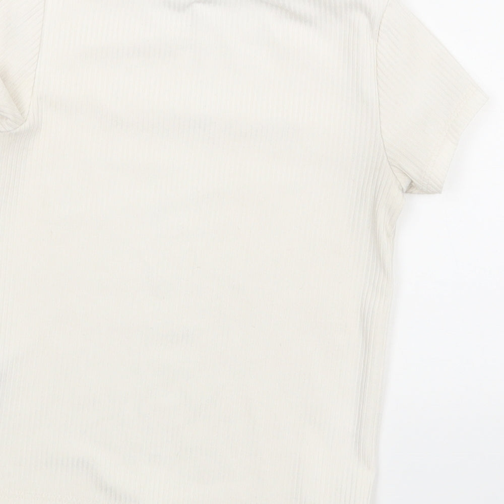 Primark Girls White Basic T-Shirt Size 2 Years