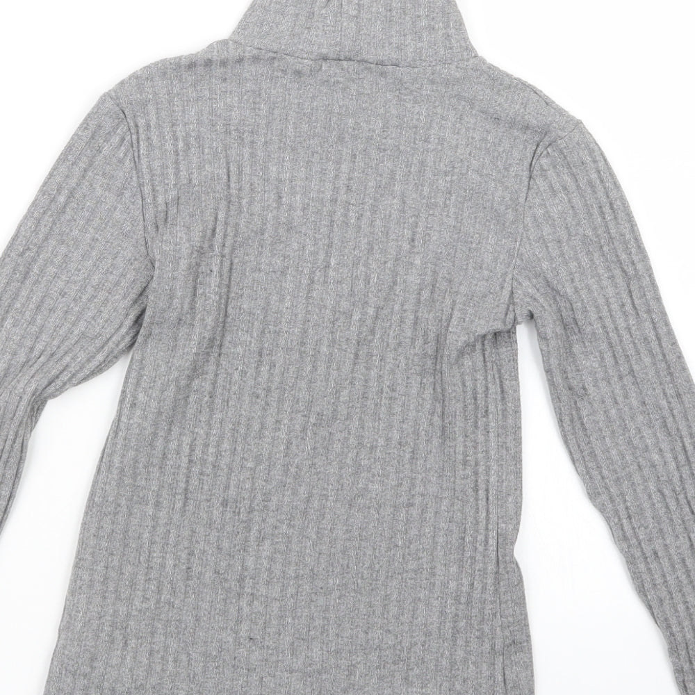 Topshop Womens Grey Basic T-Shirt Size 8