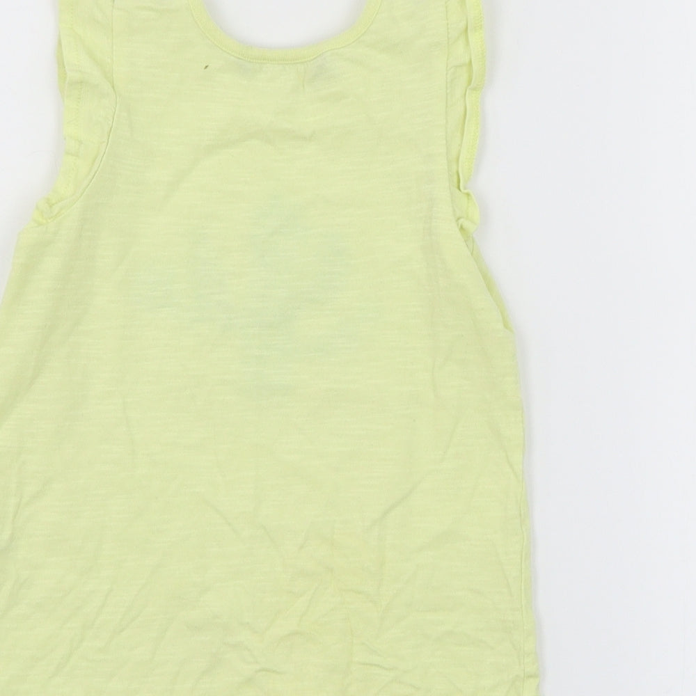 George Girls Yellow Jersey Basic T-Shirt Size 18-24 Months - Cacti