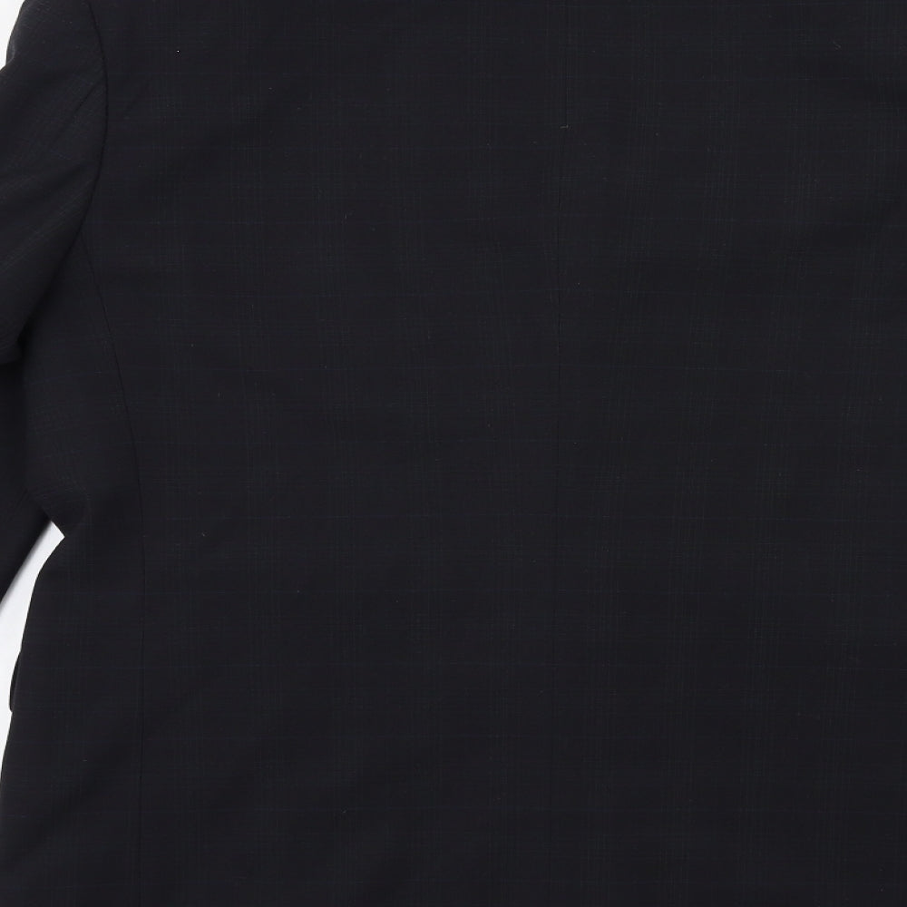 Marks & Spencer Mens Black Check Jacket Suit Jacket Size 40