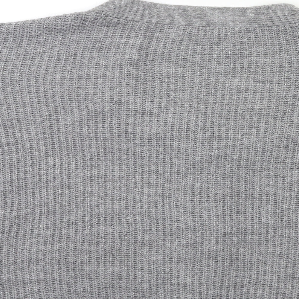 b.young Womens Grey Knit Cardigan Jumper Size XL