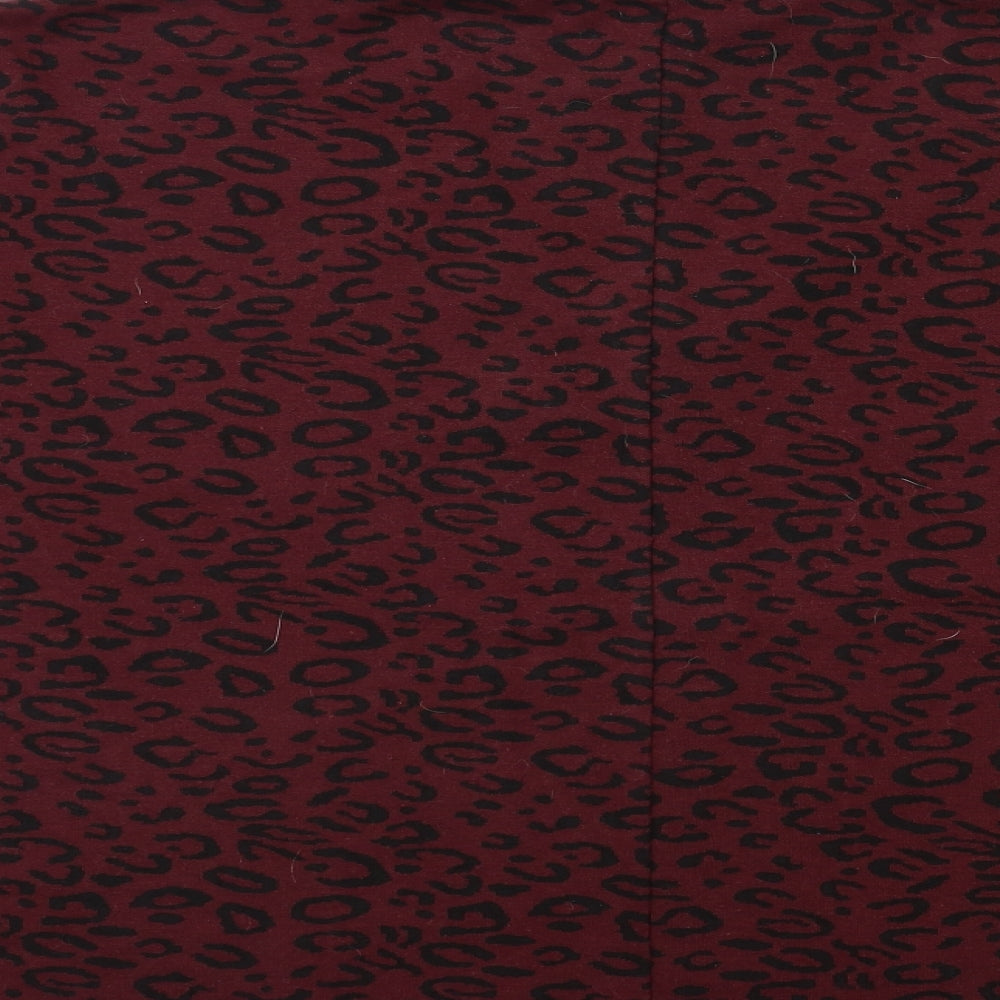 Very Womens Red Animal Print Pullover Sweatshirt Size 18