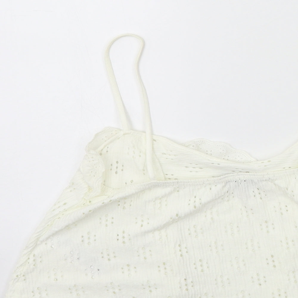 Topshop Womens White Basic Tank Size 12