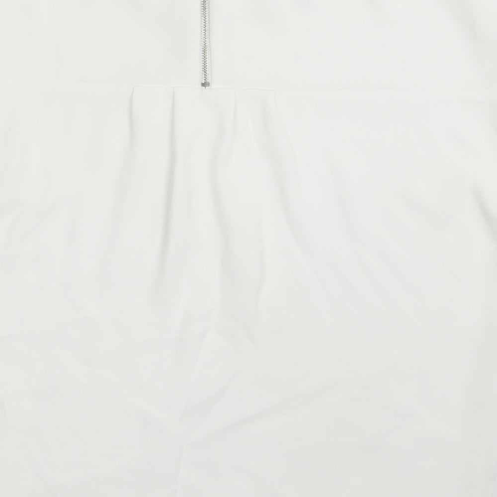 Preworn Womens Ivory Basic Blouse One Size
