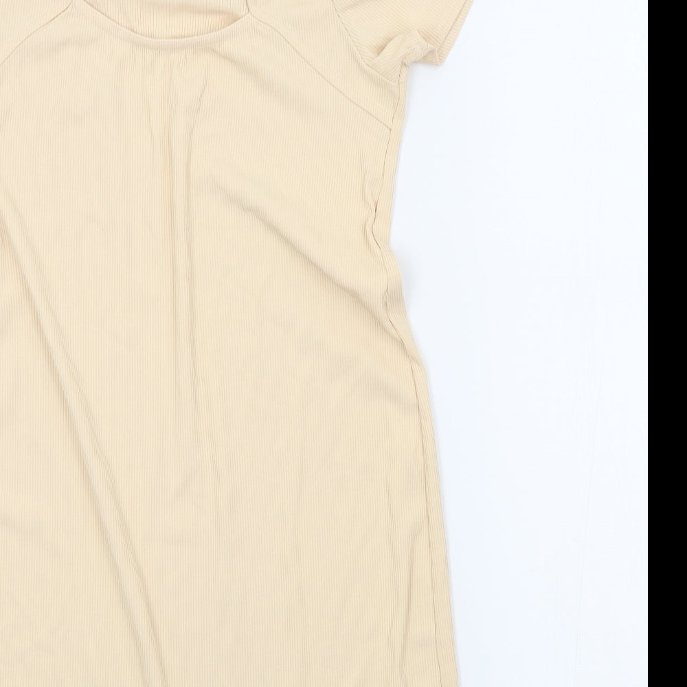 Miss Selfridge Womens Beige Colourblock A-Line Size 8