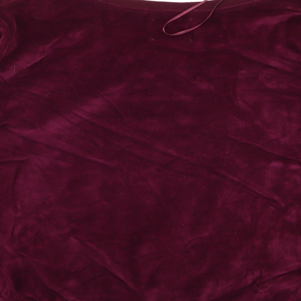 Love To Lounge Womens Purple Solid Top Pyjama Top Size 14