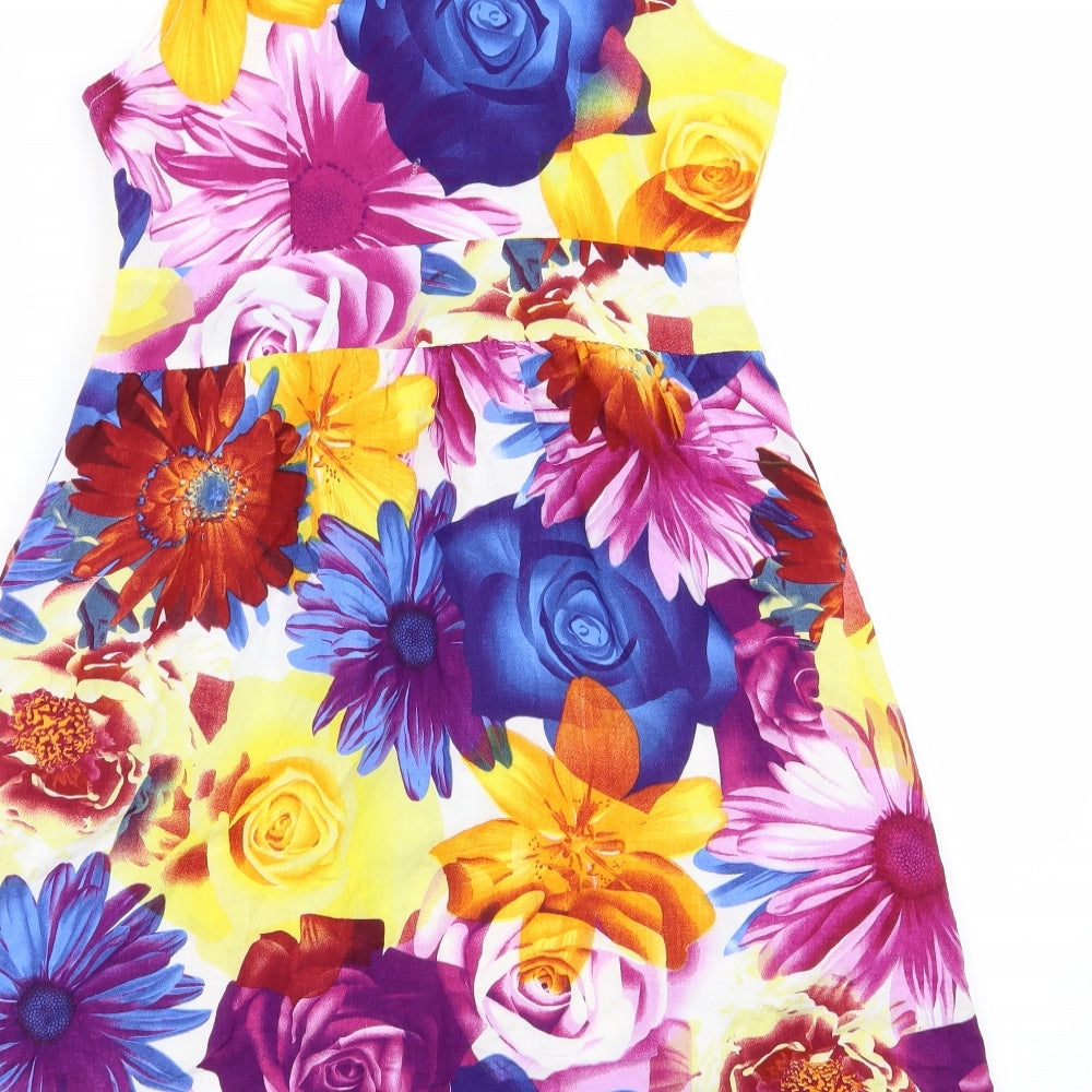 pussycat Womens Multicoloured Floral Fit & Flare Size S