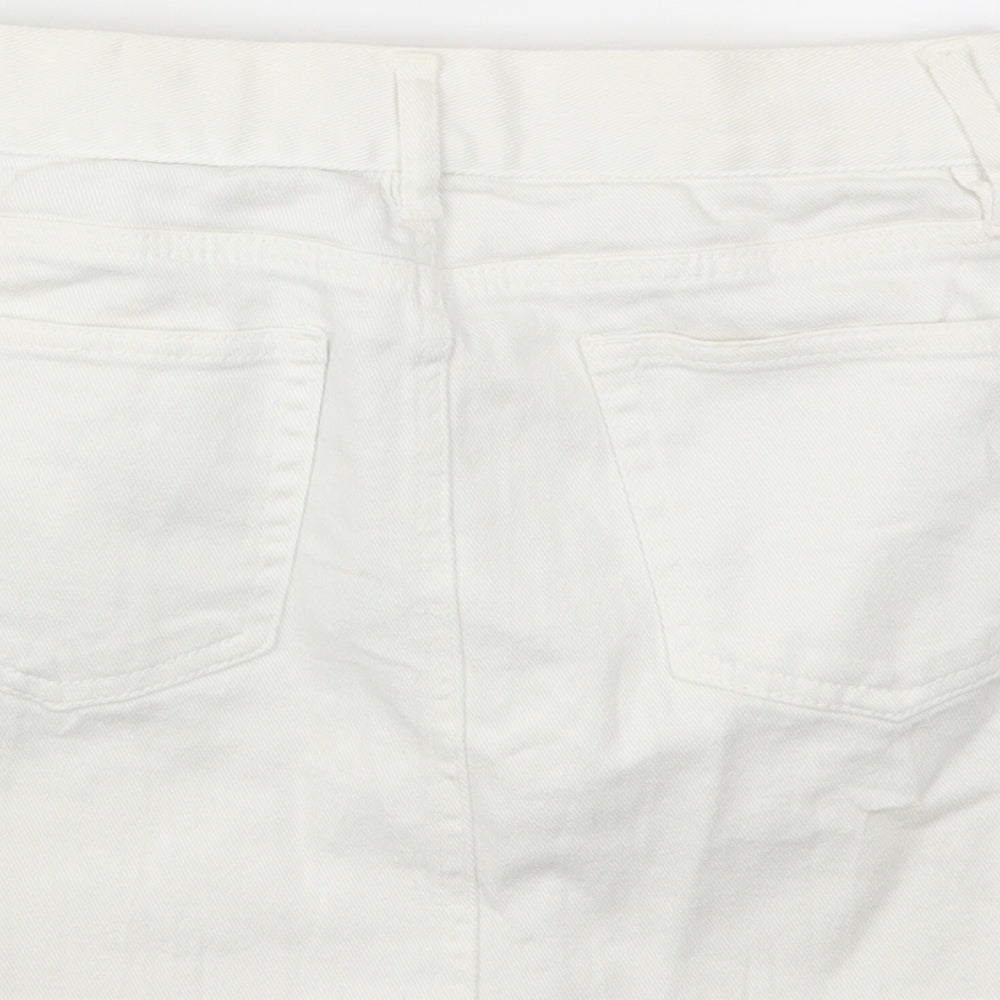 MELVILE Womens White Flare Skirt Size 4