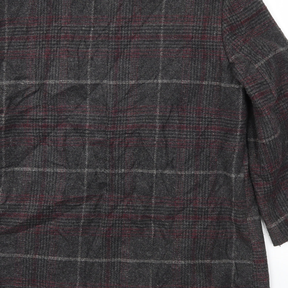BHS Womens Multicoloured Check Jacket Coat Size 10