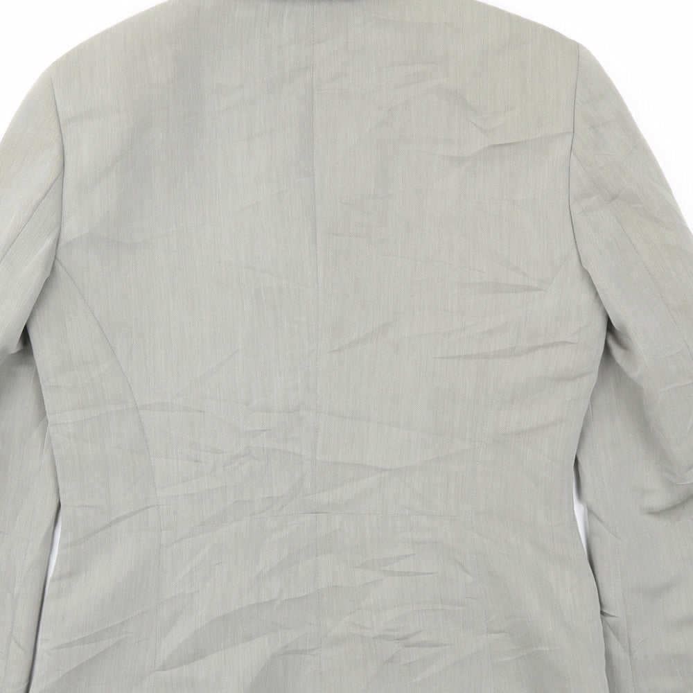 Brand and care label for Principles women’s grey jacket blazer, size UK 10