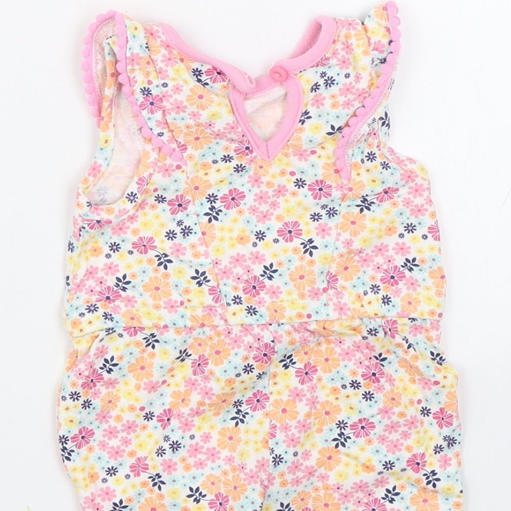 M&Co Multicoloured Floral Jumpsuit Outfit/Set Size 0-3 Months