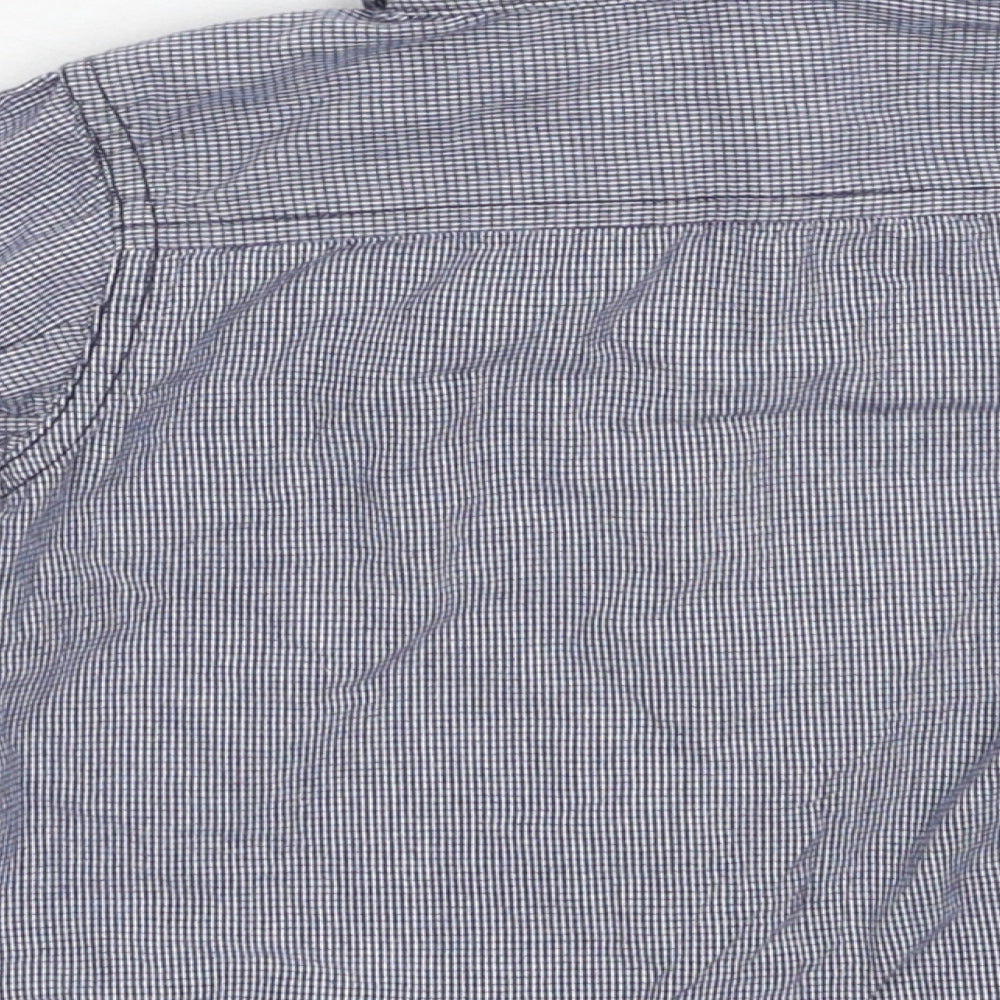 Merc Baby Blue Check Basic Button-Up Size 12-18 Months