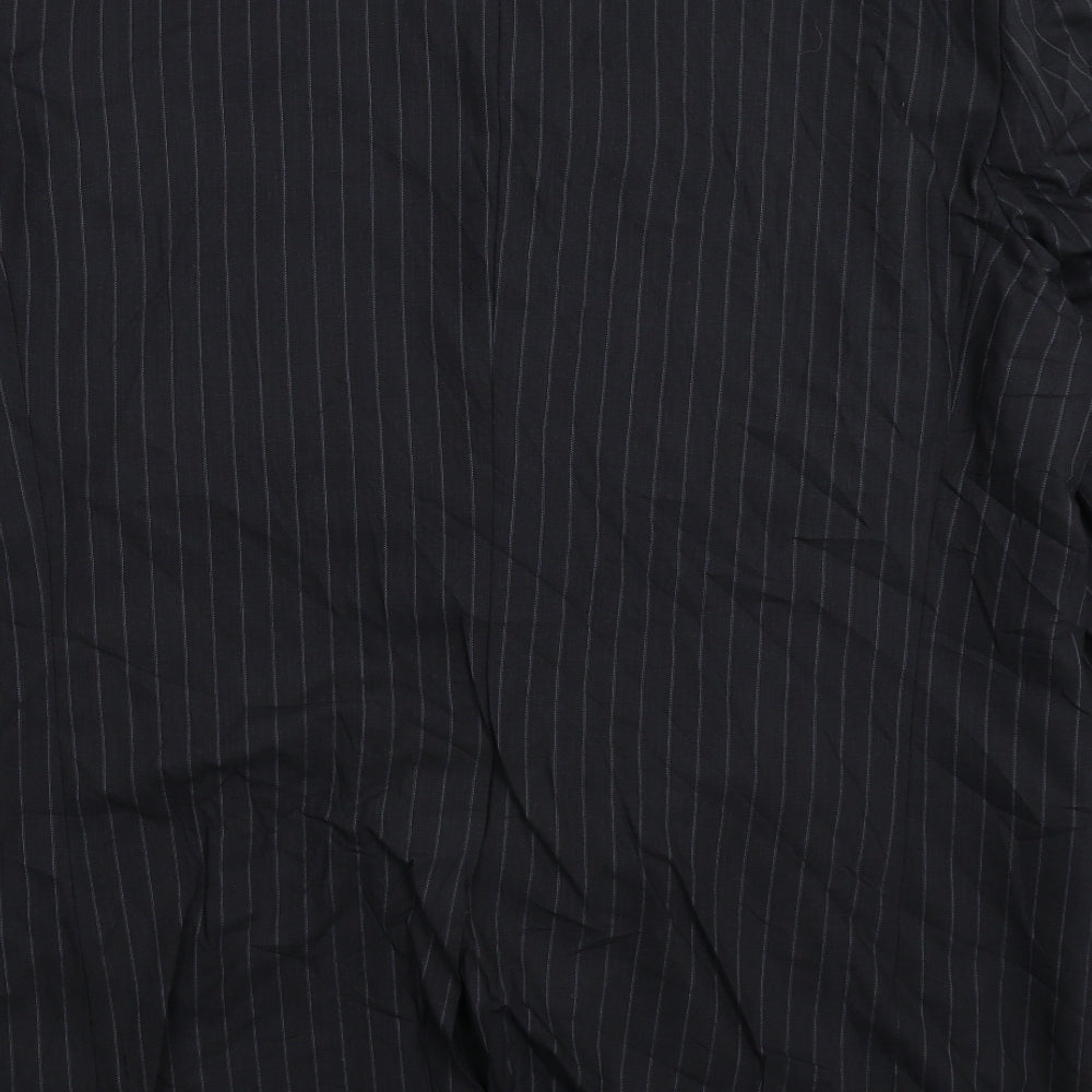 Marks & Spencer Mens Black Striped Jacket Suit Jacket Size 46