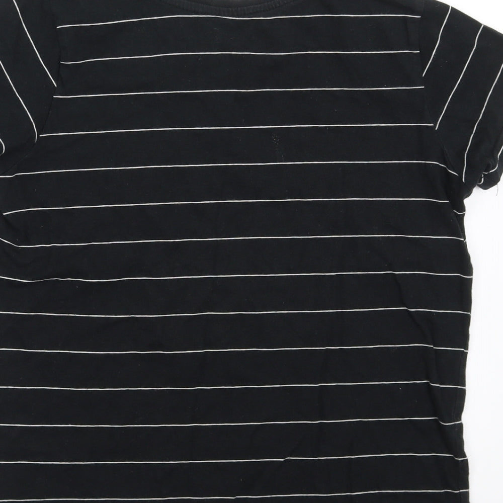 Primark Boys Black Striped Basic T-Shirt Size 9-10 Years