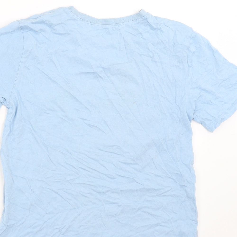 H&M Girls Blue Basic T-Shirt Size 8-9 Years - beach vacation