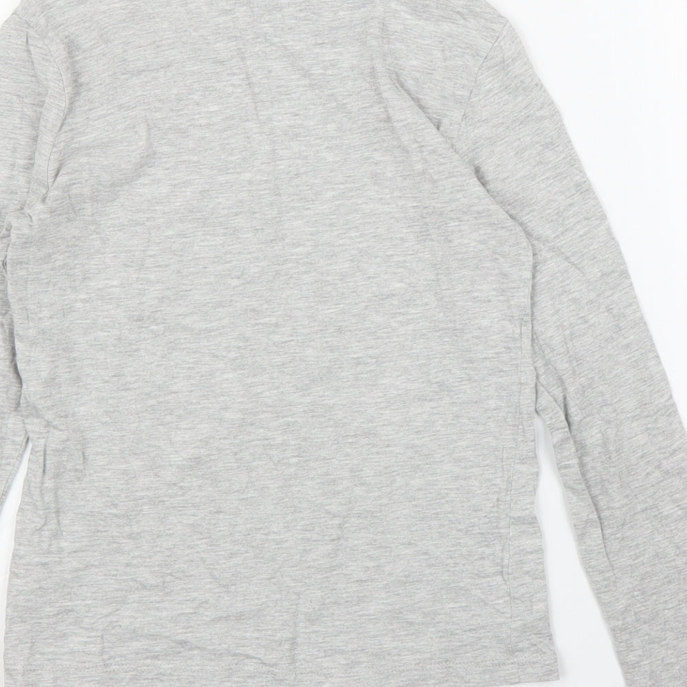 H&M Girls Grey Basic T-Shirt Size 7 Years
