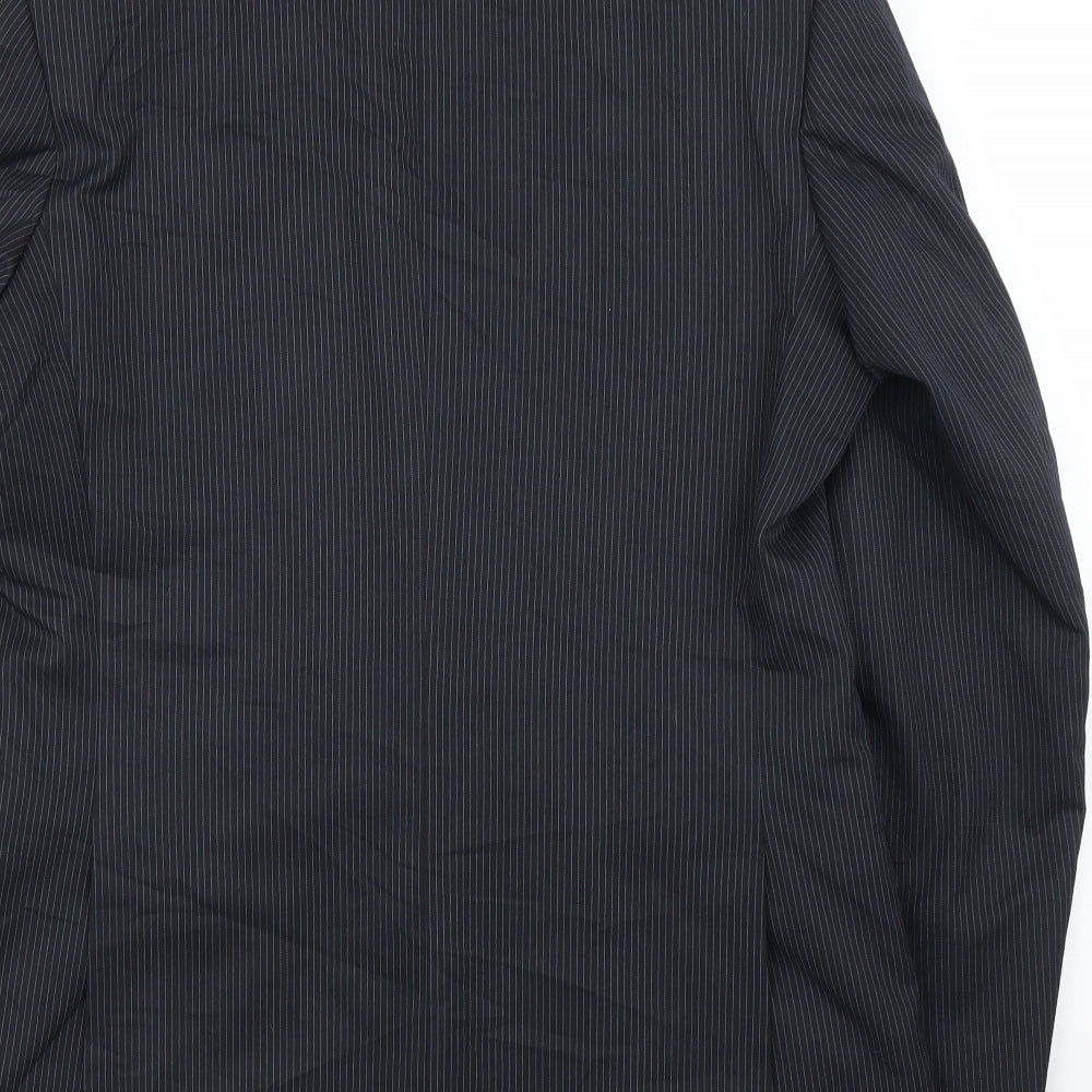 Tom English Mens Blue Striped Jacket Suit Jacket Size 42