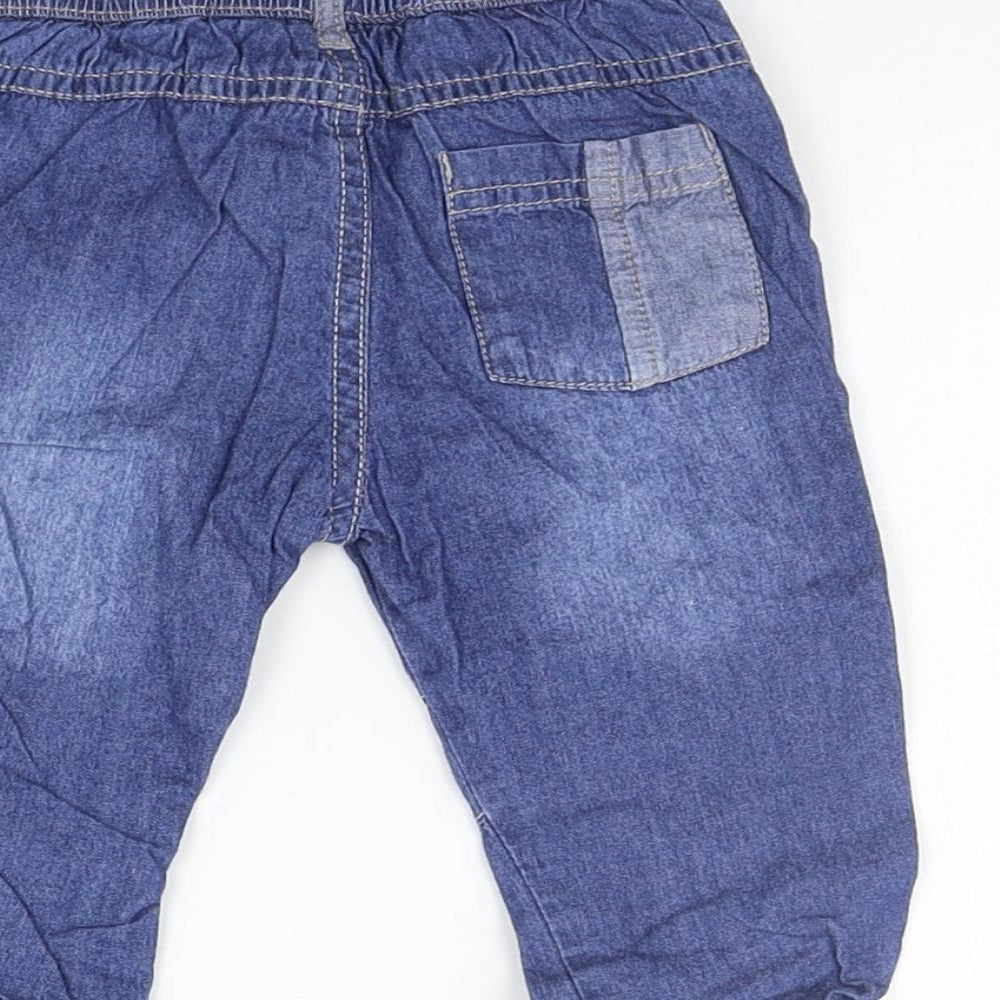 Nutmeg Boys Blue Jogger Jeans Size 6-9 Months - Elastic Waist Band