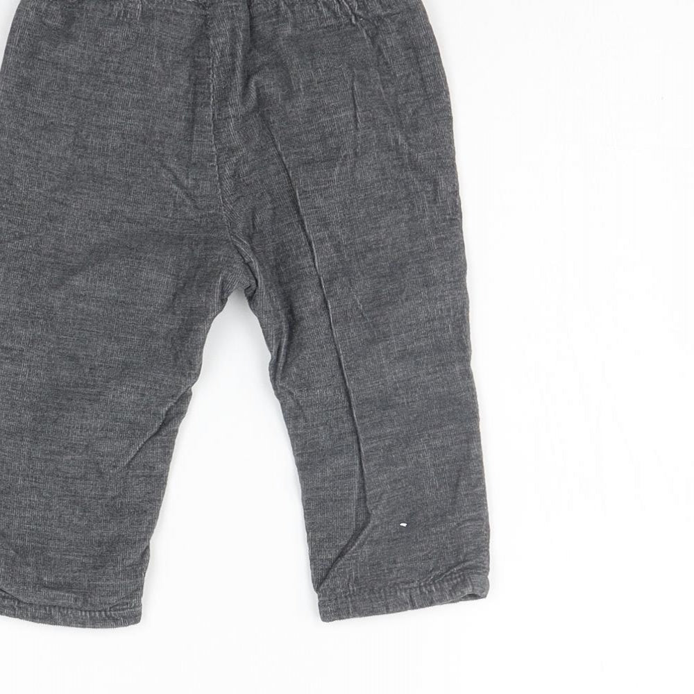 H&M Girls Grey Chino Trousers Size 9 Months
