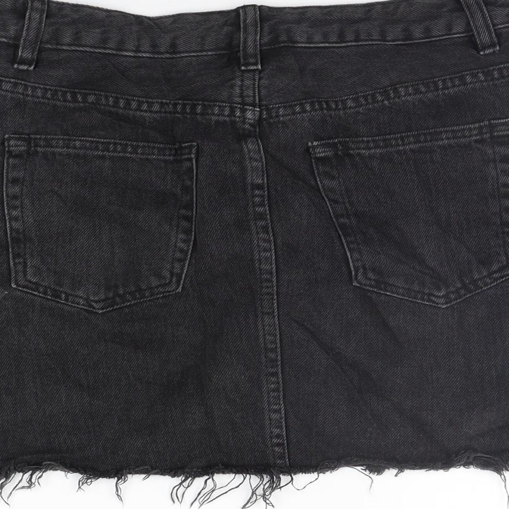 ASOS Womens Grey A-Line Skirt Size 8