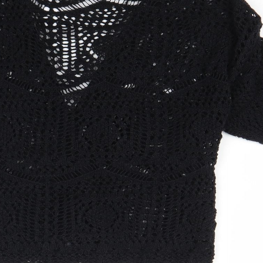 George Womens Black Knit Wrap Jumper Size 8
