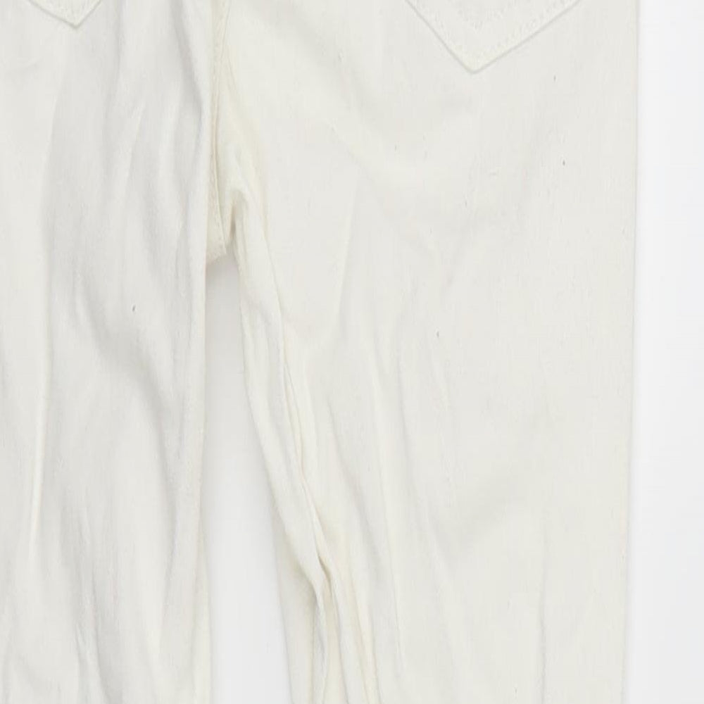 Waredenim Womens White Denim Skinny Jeans Size 6 L23 in
