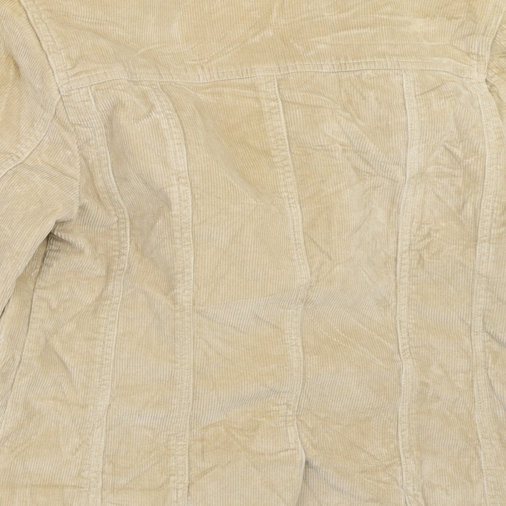 Etam Womens Beige Corduroy Jacket Size 10