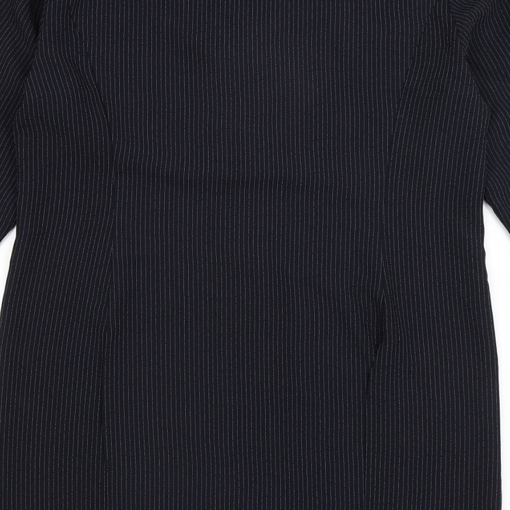 Roman Womens Blue Striped Jacket Blazer Size 14