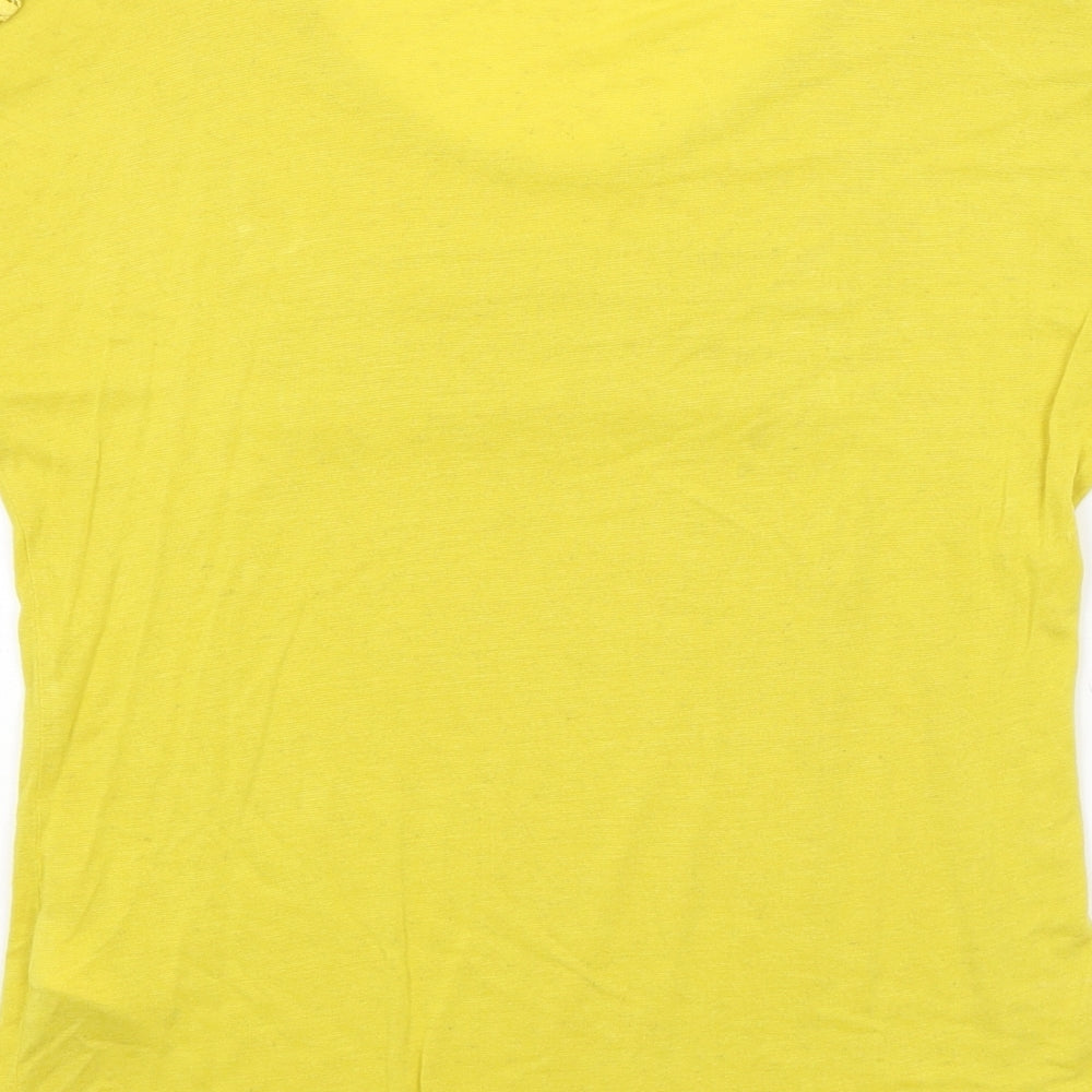 Per Una Womens Yellow Basic T-Shirt Size 10