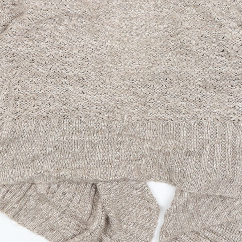 New Look Womens Brown Wrap Jumper Size 10