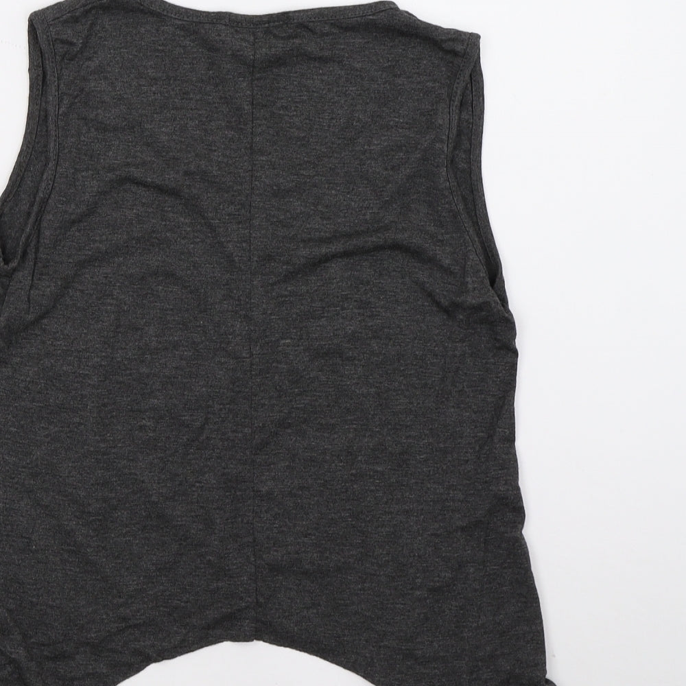 JG designs Womens Grey Basic Tank Size M
