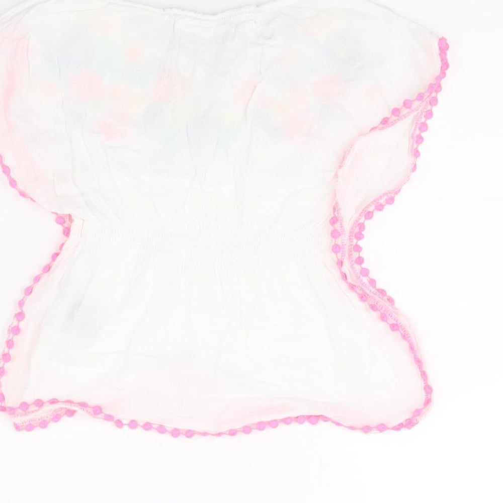 Epic Threads Girls White Floral Basic Tank Size 4 Years