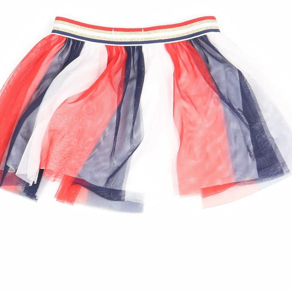 Epic Threads Girls Multicoloured Striped Mini Skirt Size 4 Years