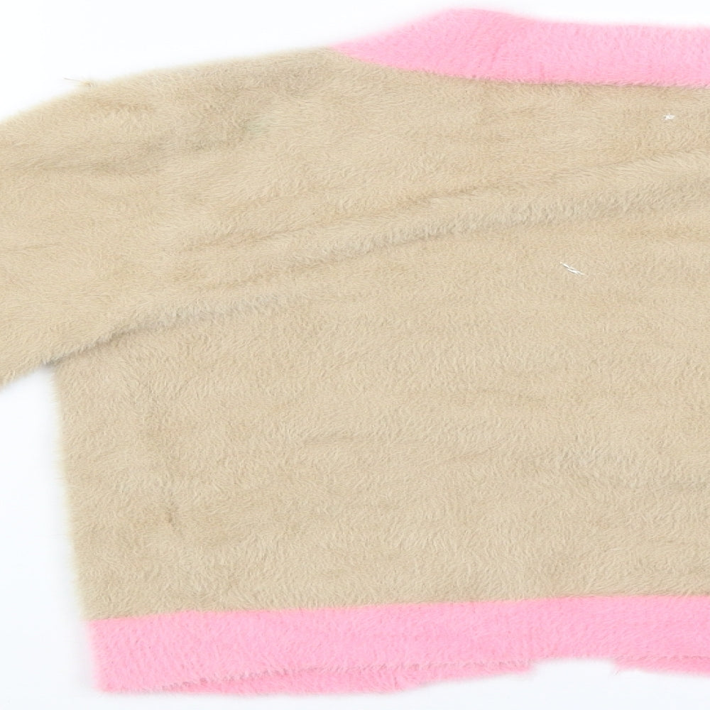 Glamious Womens Brown Cardigan Jumper Size 8