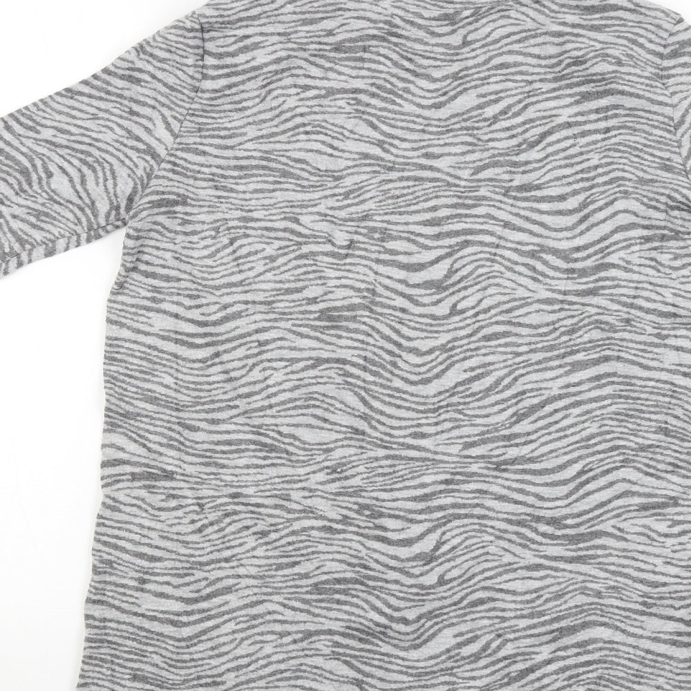 Marks & Spencer Womens Grey Animal Print Pullover Jumper Size S
