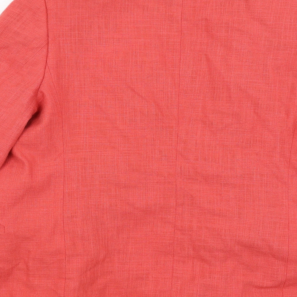 Preworn Womens Red Jacket Coat Size 12