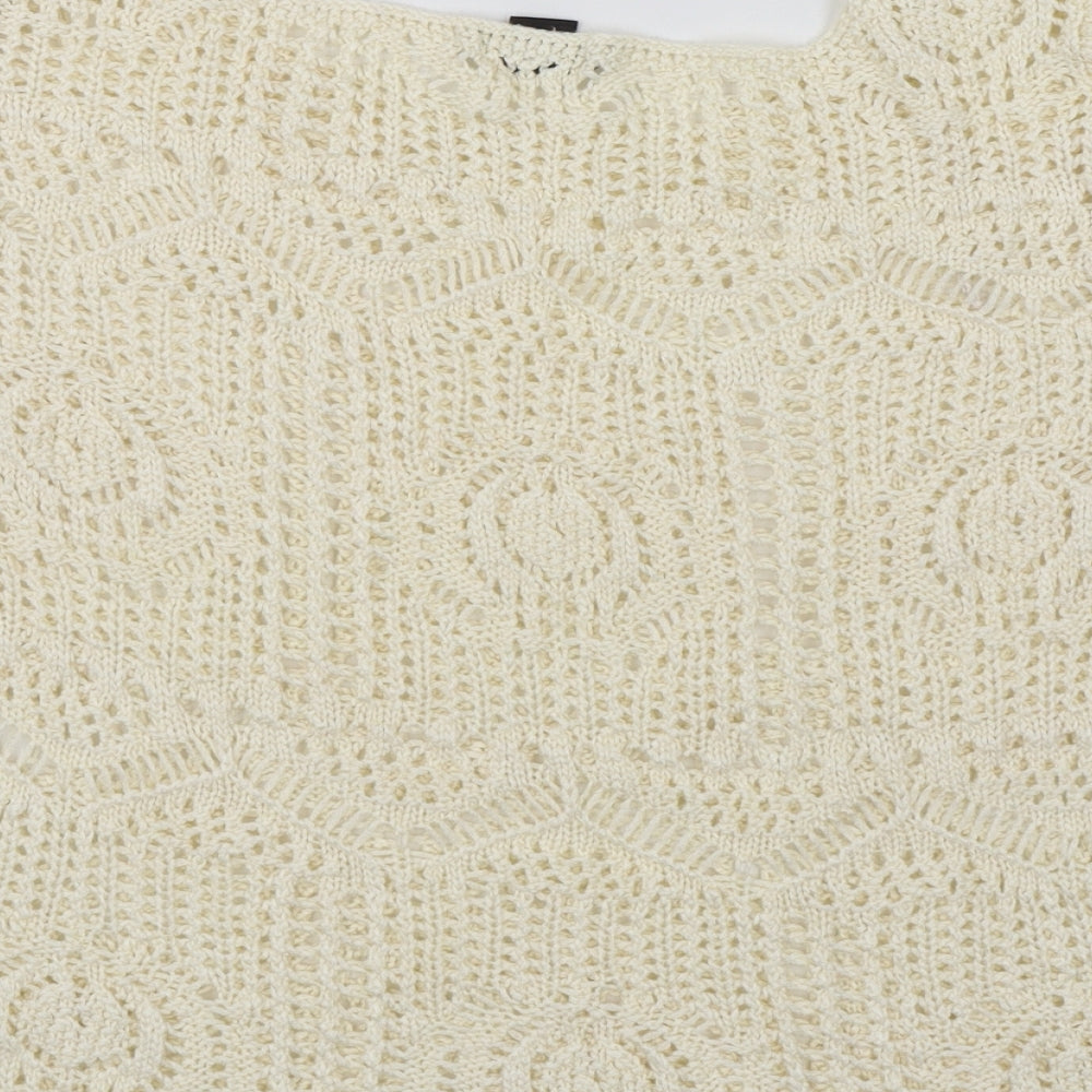 H&M Womens Ivory Basic Blouse Size M