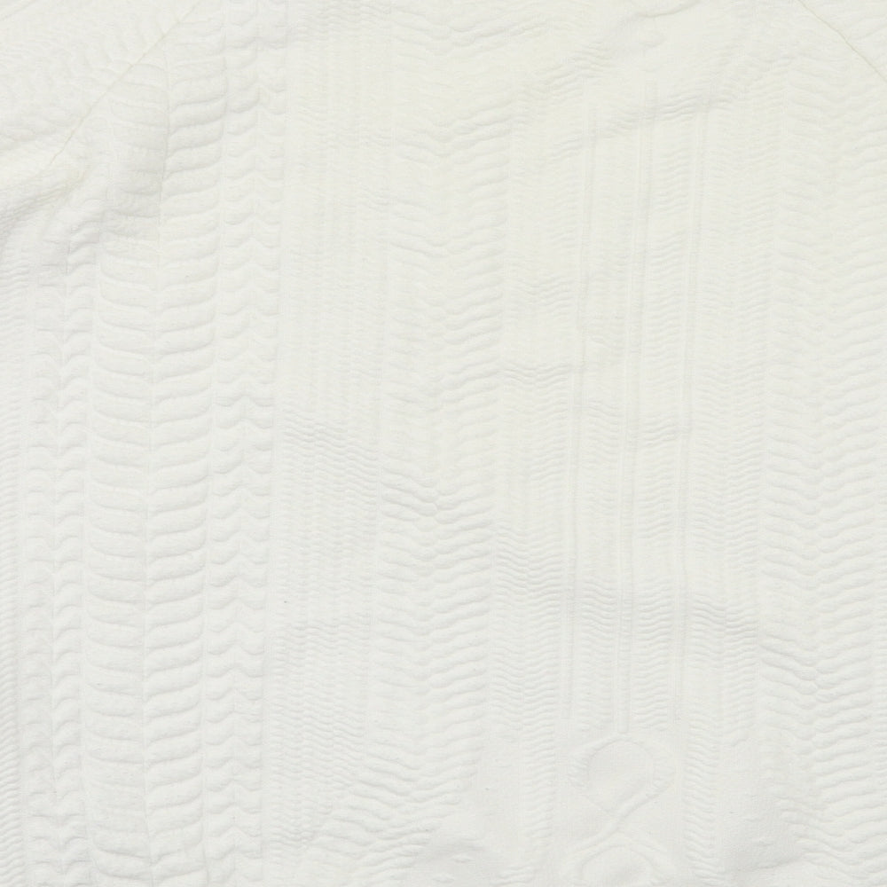 Red or Dead Womens White Pullover Sweatshirt Size 8