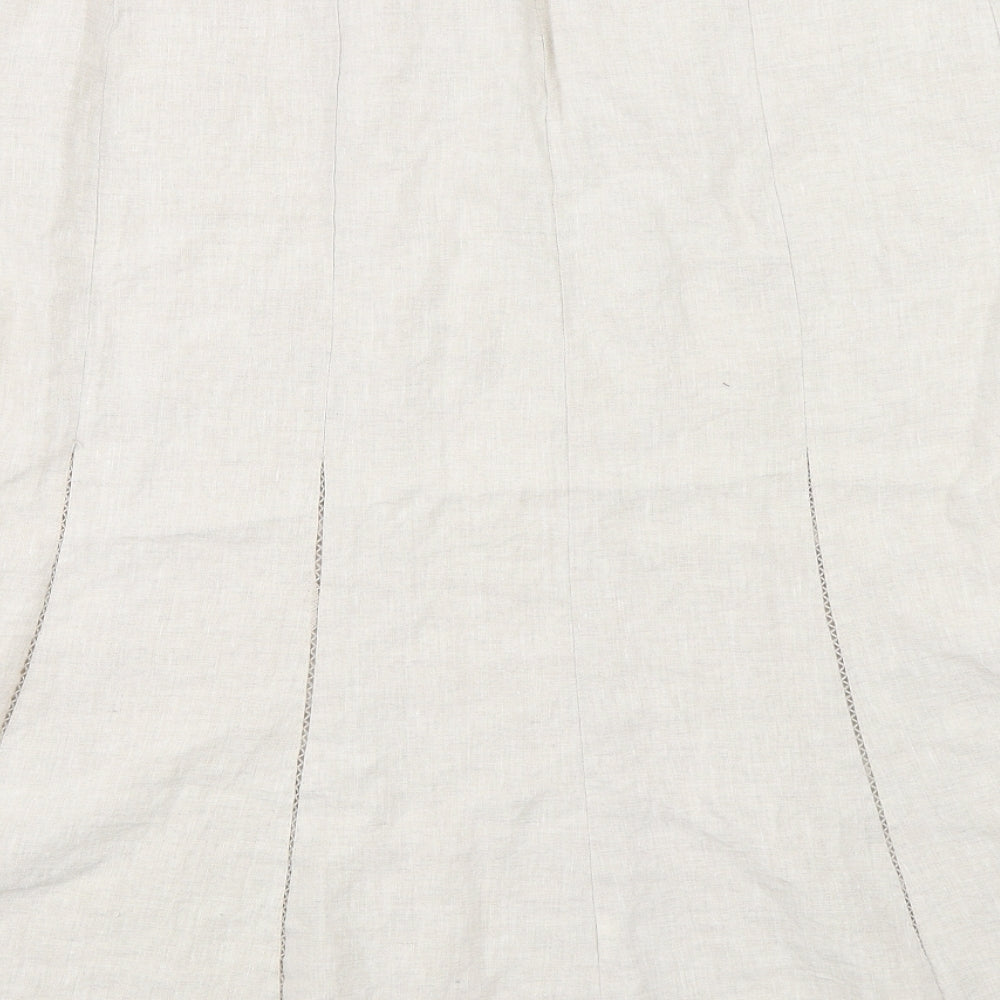Preworn Womens Beige A-Line Skirt Size 30 in