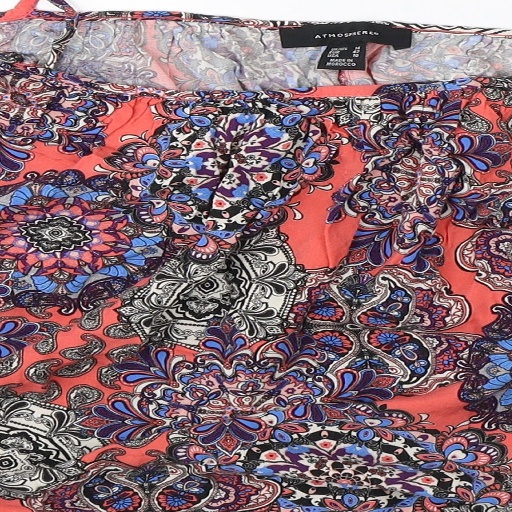 Primark Womens Multicoloured Paisley Basic Blouse Size 14