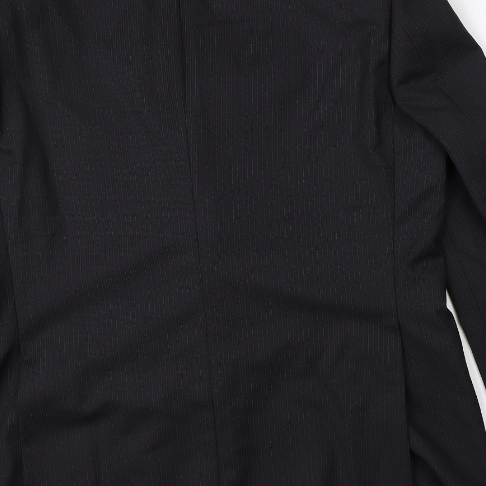 NEXT Mens Black Striped Jacket Suit Jacket Size 40